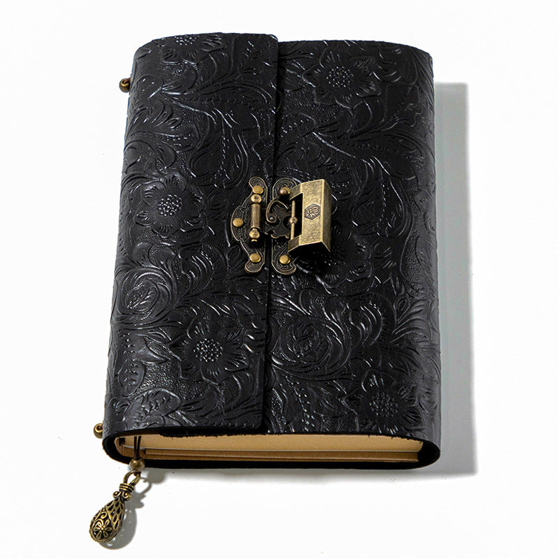 Wholesale Vintage Carved Cowhide Thickened Leather Notebook